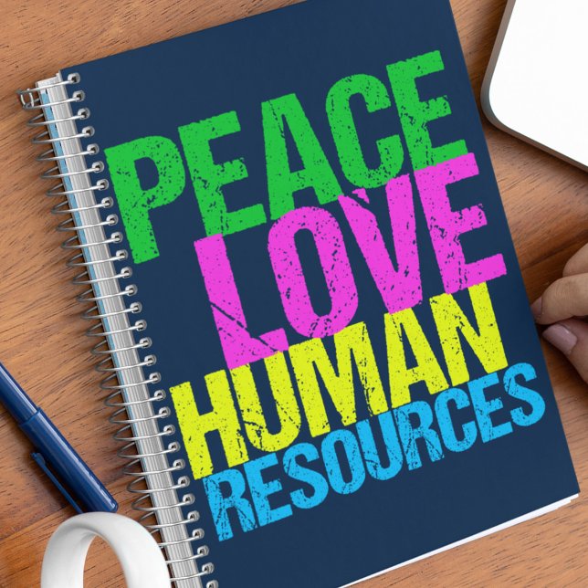 Carnet Peace Love Ressources humaines Gestionnaire de bur (Créateur téléchargé)