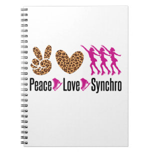 Carnet Peace Love Synchro patinage synchronisé