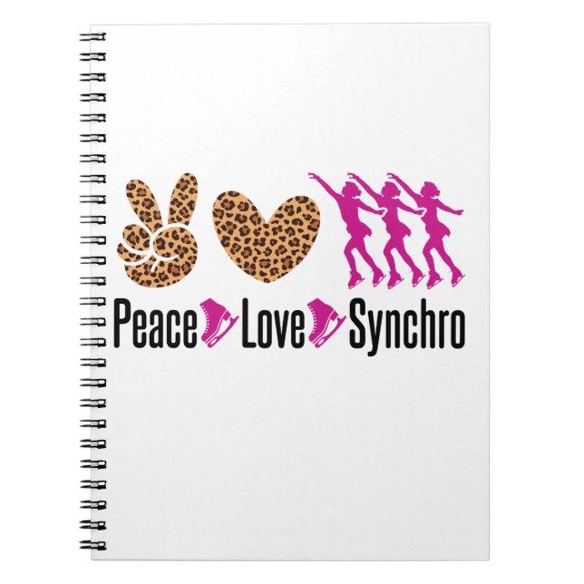 Carnet Peace Love Synchro patinage synchronisé (Devant)