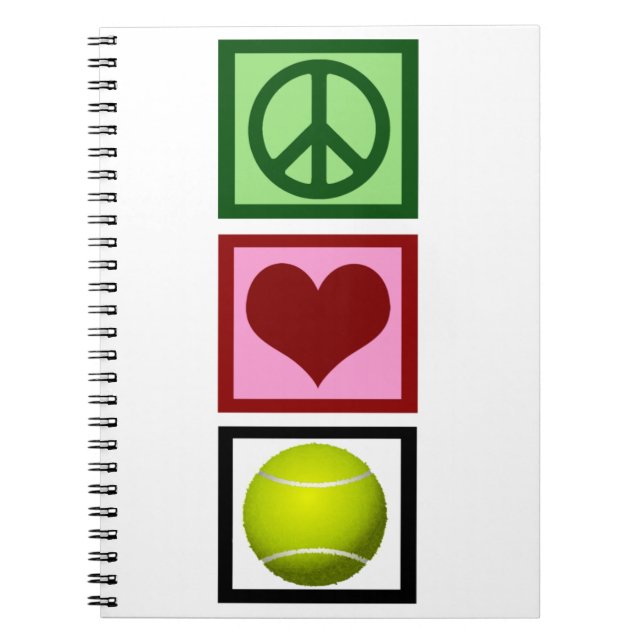 Carnet Peace Love Tennis (Devant)