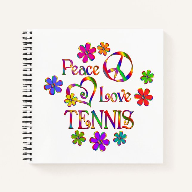 Carnet Peace Love Tennis (Devant)