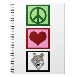 Carnet Peace Love Wolves