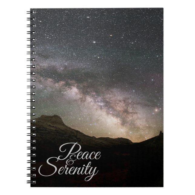 Carnet Peace & Serenity Mountain Night Sky (Devant)