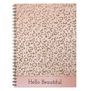 Carnet Peach Blush Parties scintillant rose Empreinte de