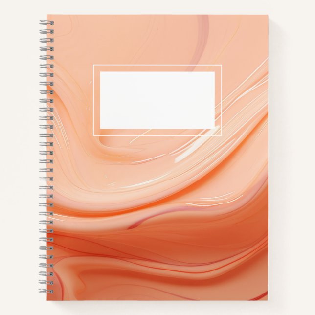 Carnet Peach fuzz liquide abstrait (Devant)