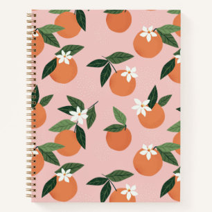 Carnet Peach Orange Juice Motif
