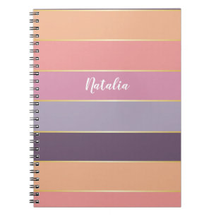 Carnet Peach Purple Couleur Été Personnalisée Blocage Ban
