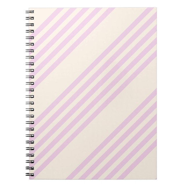 Carnet Peaches et crème cinq bandes motif (Devant)