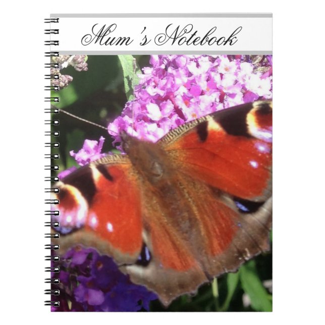 Carnet Peacock Butterfly and Buddleia    Notebook (Devant)
