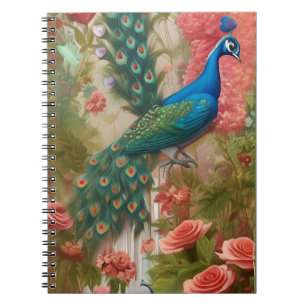 Carnet Peacock en Apricot Jardin Rose