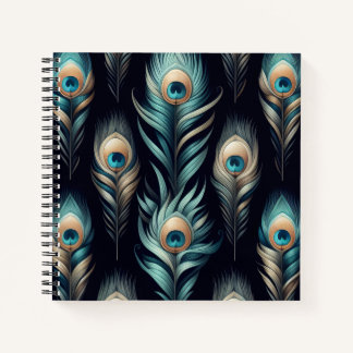 Carnet Peacock Plumes