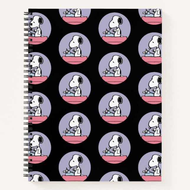 Carnet Peanuts | Snoopy à la machine à écrire (Devant)