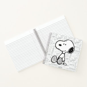 Carnet PEANUTS   Snoopy on Black White Comics