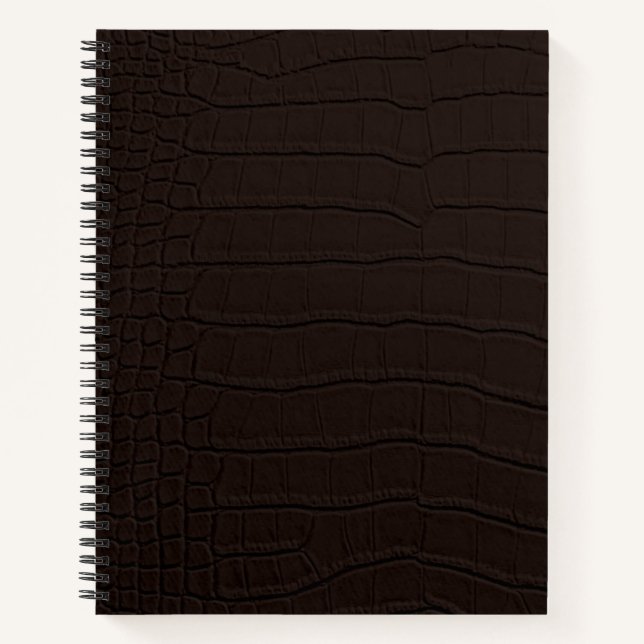 Carnet Peau de crocodile Brown (Devant)