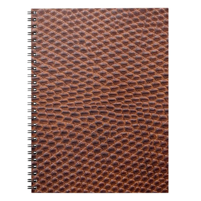 Carnet Peau de crocodile : Texture en cuir Brown (Devant)