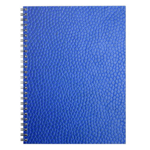 Carnet peau en cuir bleu