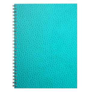 Carnet peau en cuir turquoise texture peau