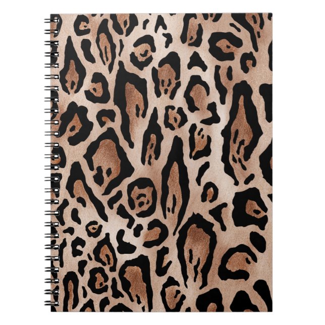 Carnet Peau léopard : motif sans soudure. (Devant)