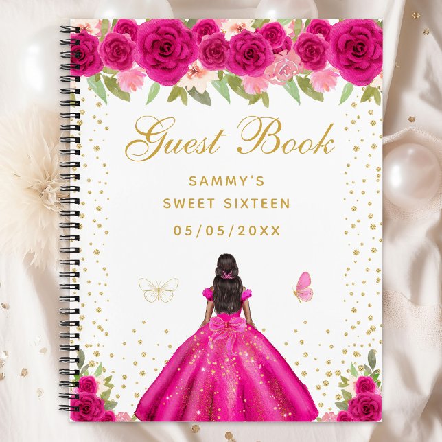 Carnet Peau noire rose chaude princesse Sweet sixteen (Créateur téléchargé)
