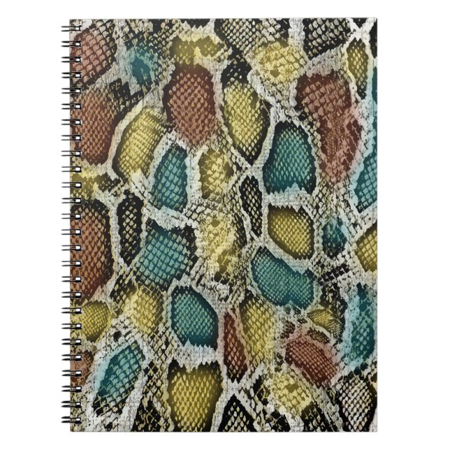 Carnet Peaux de serpent colorées : conception transparent (Devant)