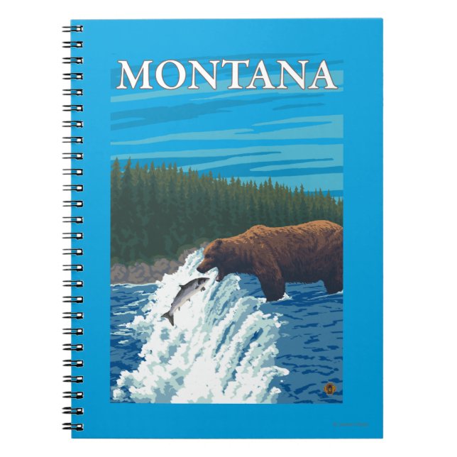 Carnet Pêche à l'ours dans la rivière - Montana (Devant)