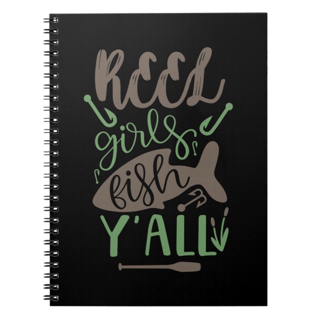 Carnet Pêche Art Real Girls Fish Yall (Devant)