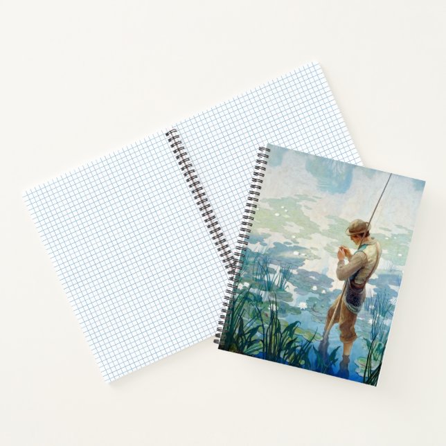 Carnet Pêche au Thoreau à Walden Pond par N. C. Wyeth (Intérieur)