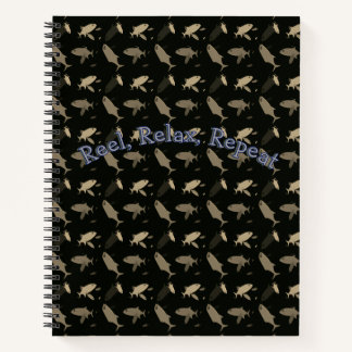 Carnet Pêche - bobine, Relax, Répéter