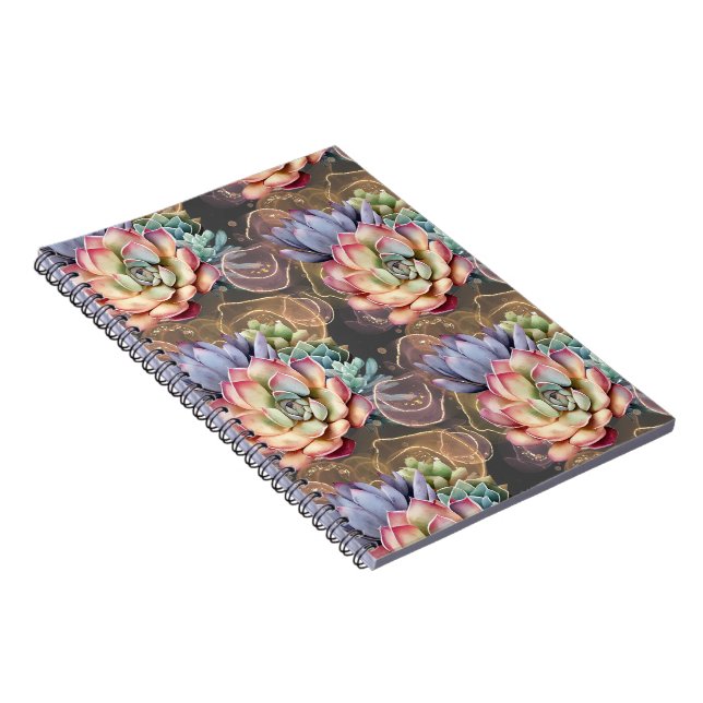 Carnet Pêche et Grey Succulents (Côté Droit)