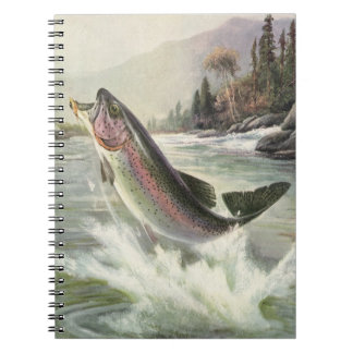 Carnet Pêche vintage à la truite arc-en-ciel, Pêche des p