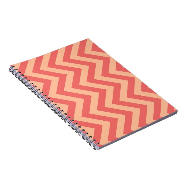 Carnet Pêcher Fuzz et Cranberry Chevron (Côté Droit)