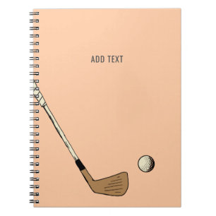 Carnet Pêcher Personnalisé Vintage Golf