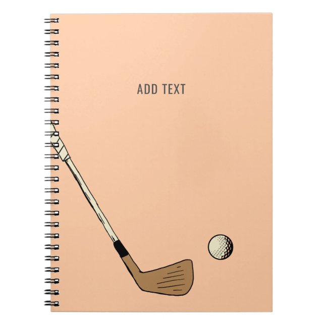 Carnet Pêcher Personnalisé Vintage Golf  (Devant)