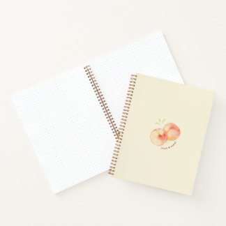 Carnet Pêches pastel au look mignon