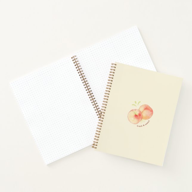Carnet Pêches pastel au look mignon  (Intérieur)