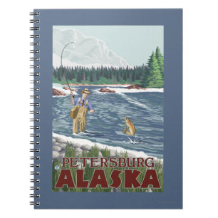 Carnet Pêcheur de mouche - Pétersbourg, Alaska