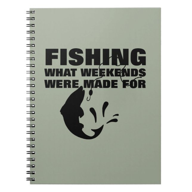 Carnet Pêcheurs thème amusant Slogan (Devant)