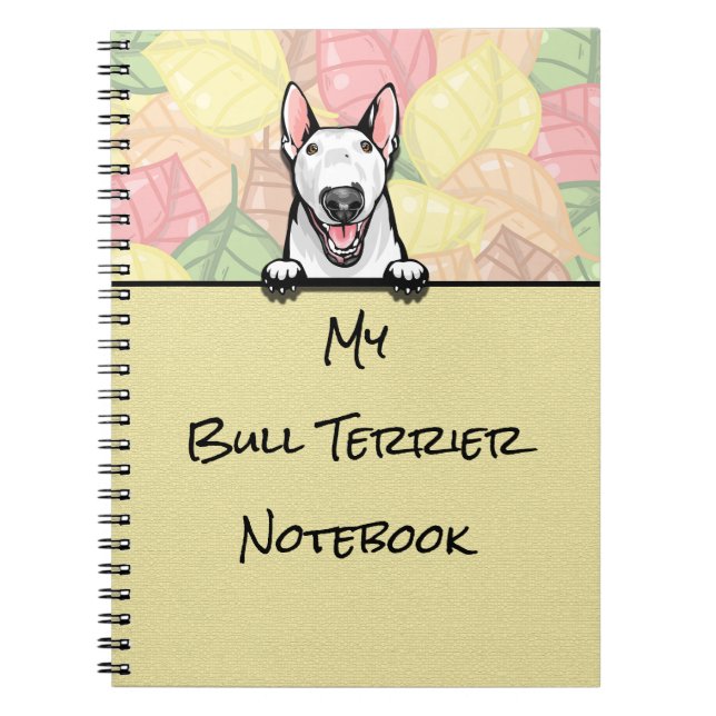 Carnet Peeking Cute Bull Terrier (Devant)