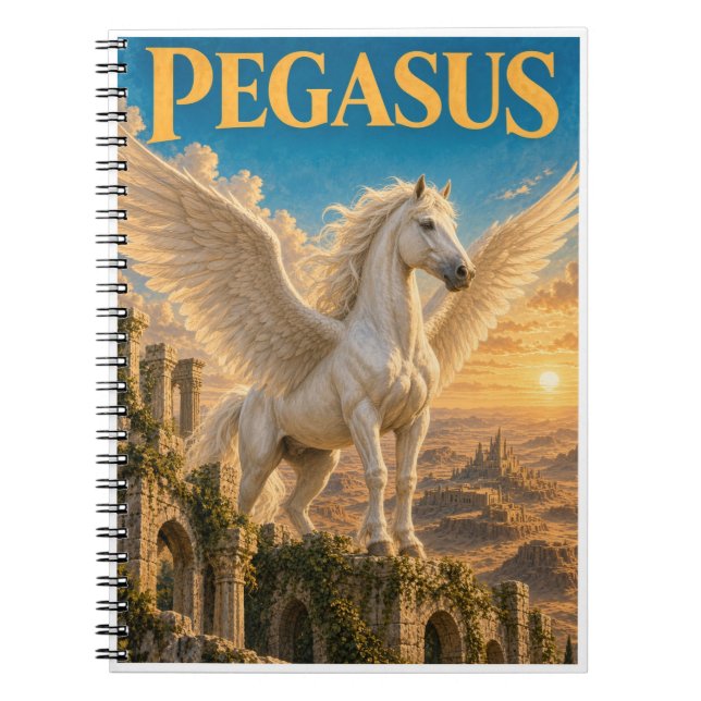 Carnet Pégase, Monstre de Fantasy Gothique (Devant)