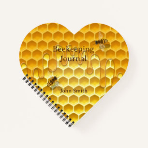 Carnet Peigne de miel avec abeilles domestiques volantes