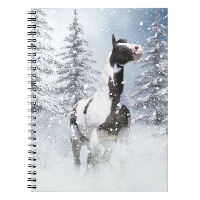 Carnet Peignez le cheval dans la neige (Devant)