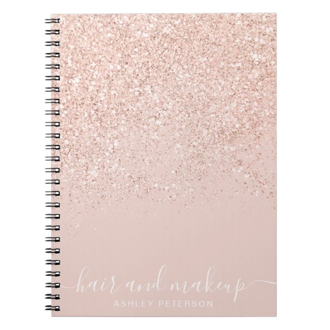 Carnet Peignoirs rose or parties scintillant rose pastel (Devant)