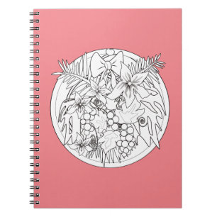 Carnet Peins-toi un motif tropical