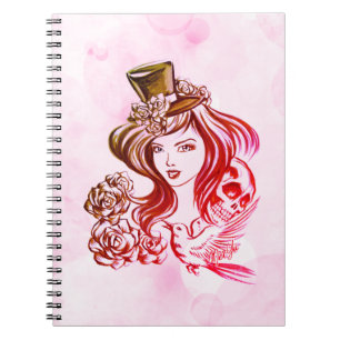 Carnet peint à la main d'art de café élégant d