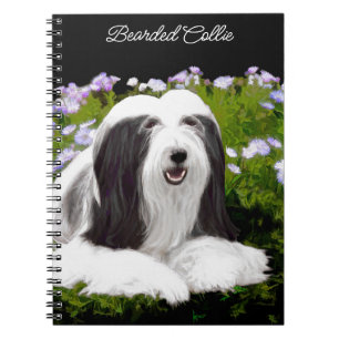 Carnet Peinture à collie à poils - Joli art original de c