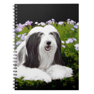 Carnet Peinture à collie à poils - Joli art original de c