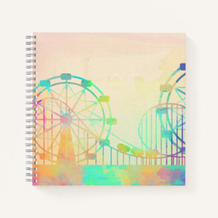 Carnet Peinture à l'aquarelle roue de Ferris champ de foi