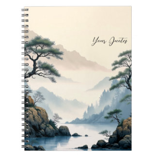Carnet Peinture à l'encre chinoise de la rivière de la mo