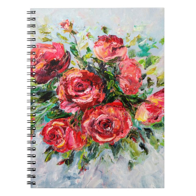 Carnet Peinture à l'huile abstraite de beau bouquet frais (Devant)