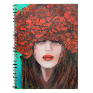 Carnet Peinture à l'huile Abstraite montrant le visage de